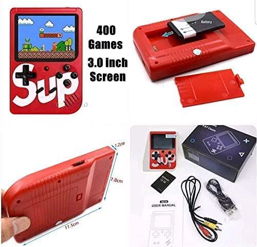 Classic Retro Game Box Toy for Kids Boys & Girls (Multi Color ,1 pcs)-(400 in 1 Sup Video Games Portable, Led Screen and USB Rechargeable, Handheld Console)