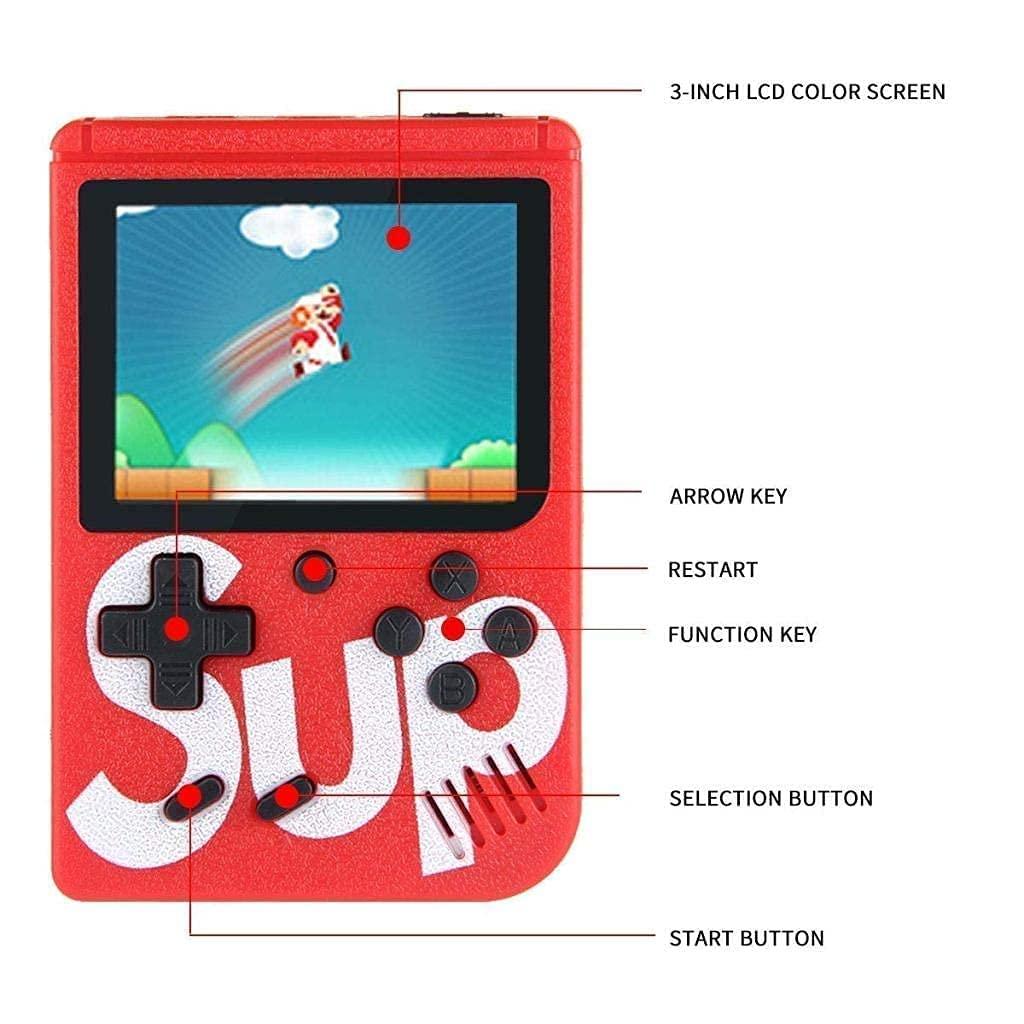 Classic Retro Game Box Toy for Kids Boys & Girls (Multi Color ,1 pcs)-(400 in 1 Sup Video Games Portable, Led Screen and USB Rechargeable, Handheld Console)